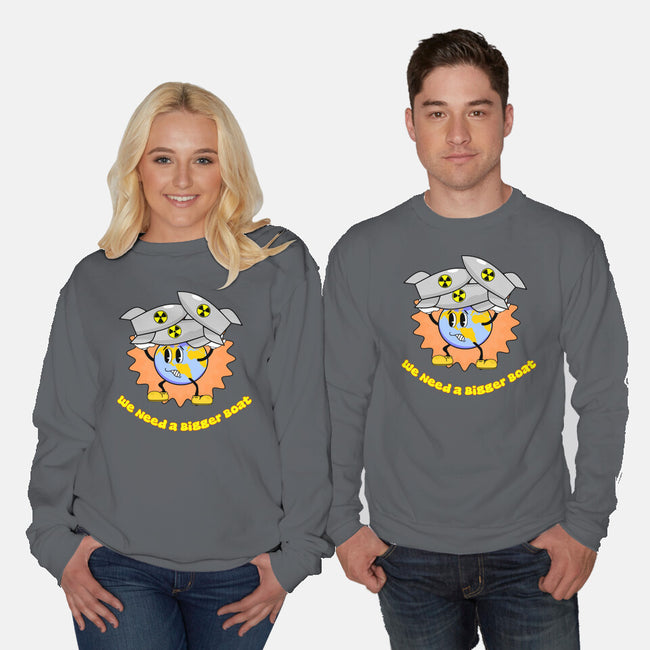 We Need A Bigger Boat-Unisex-Crew Neck-Sweatshirt-sillyindustries