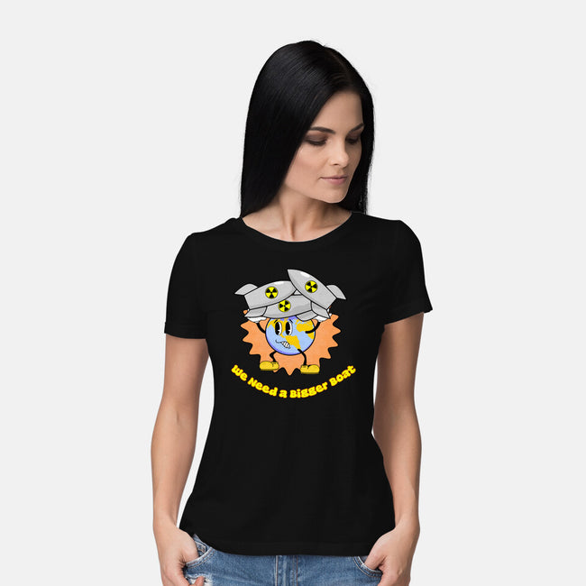 We Need A Bigger Boat-Womens-Basic-Tee-sillyindustries