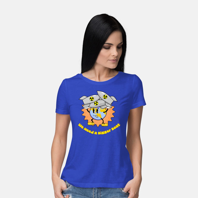 We Need A Bigger Boat-Womens-Basic-Tee-sillyindustries