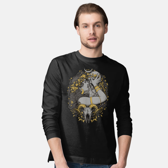 Skull Witch-Mens-Long Sleeved-Tee-MedusaD