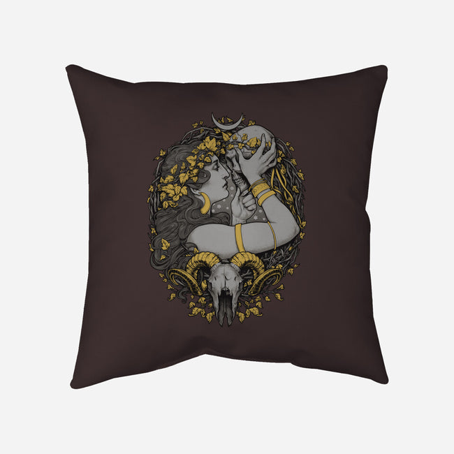 Skull Witch-None-Non-Removable Cover w Insert-Throw Pillow-MedusaD