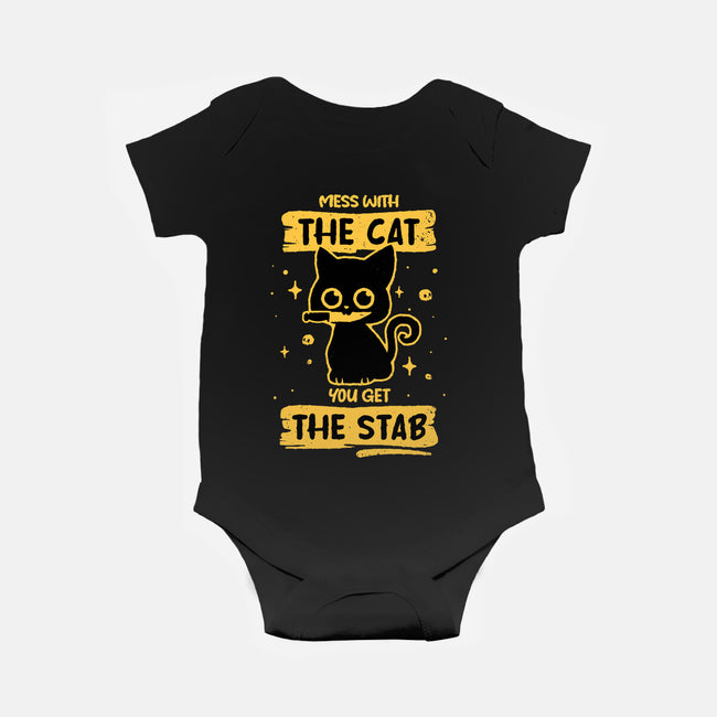 Stab Cat-Baby-Basic-Onesie-retrodivision