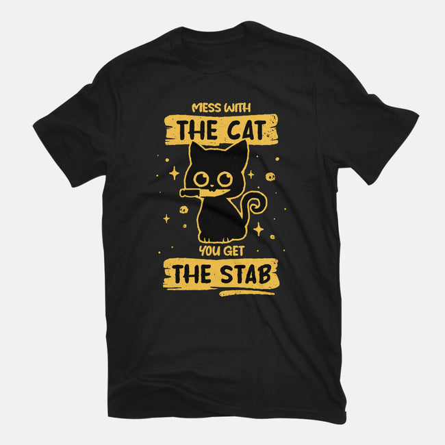 Stab Cat-Unisex-Basic-Tee-retrodivision