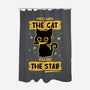 Stab Cat-None-Polyester-Shower Curtain-retrodivision