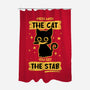 Stab Cat-None-Polyester-Shower Curtain-retrodivision