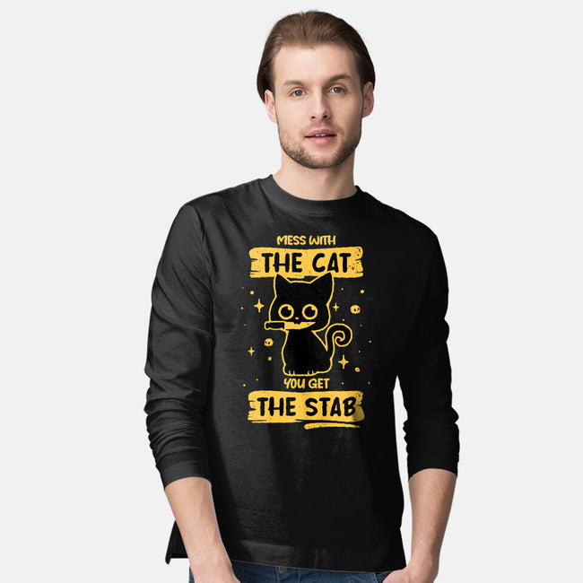 Stab Cat-Mens-Long Sleeved-Tee-retrodivision