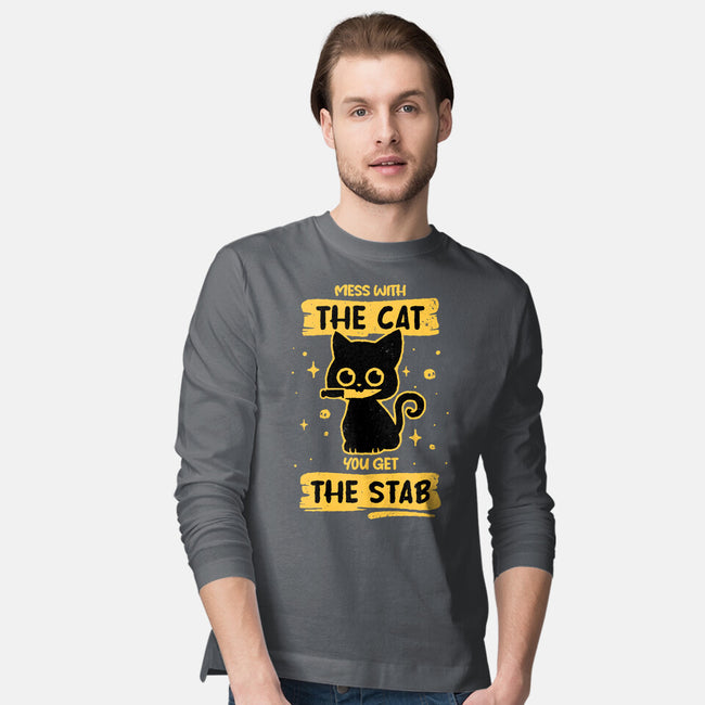 Stab Cat-Mens-Long Sleeved-Tee-retrodivision