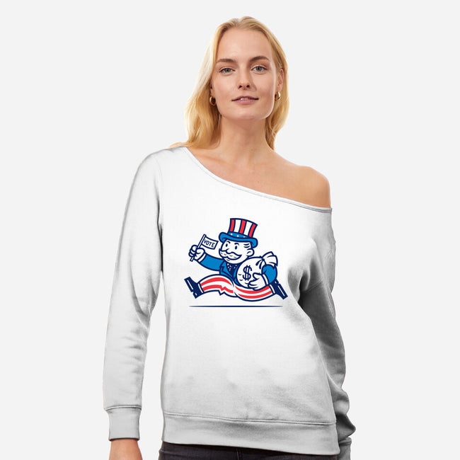 Political Run-Womens-Off Shoulder-Sweatshirt-krisren28