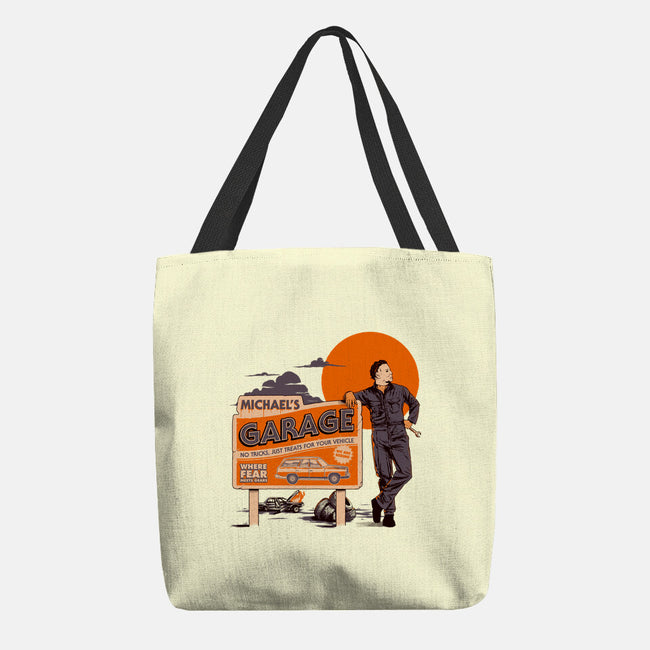 Michael's Garage-None-Basic Tote-Bag-Hafaell