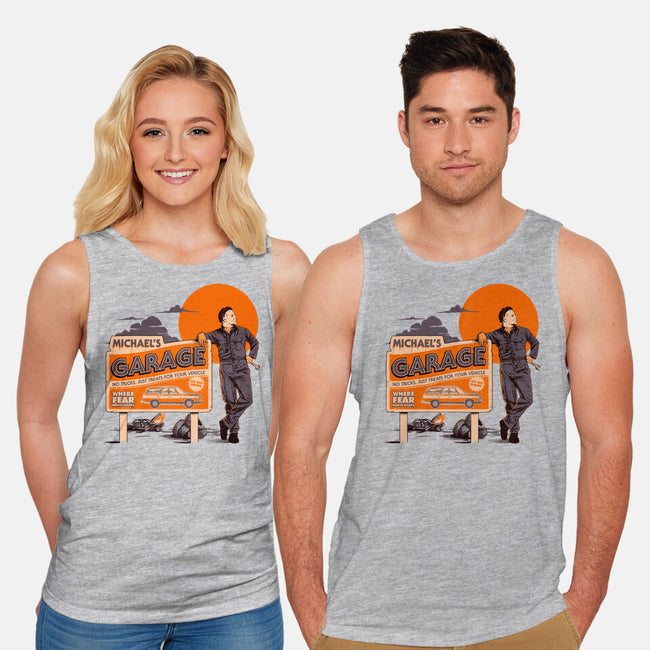 Michael's Garage-Unisex-Basic-Tank-Hafaell