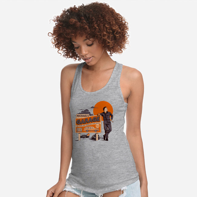 Michael's Garage-Womens-Racerback-Tank-Hafaell