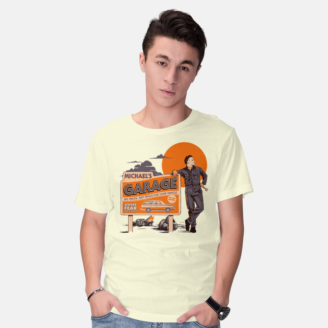 Michael's Garage-Mens-Basic-Tee-Hafaell