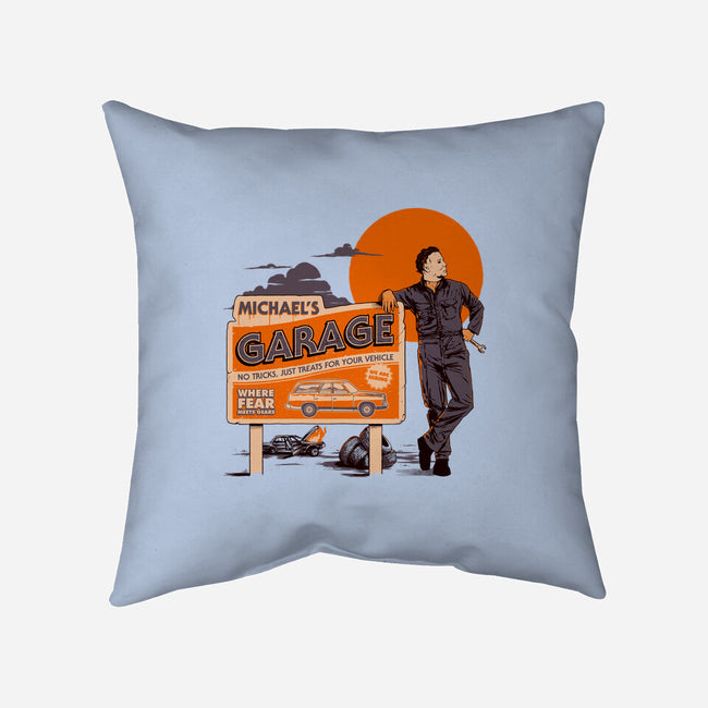 Michael's Garage-None-Removable Cover-Throw Pillow-Hafaell