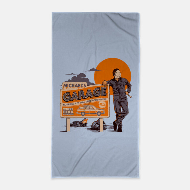 Michael's Garage-None-Beach-Towel-Hafaell