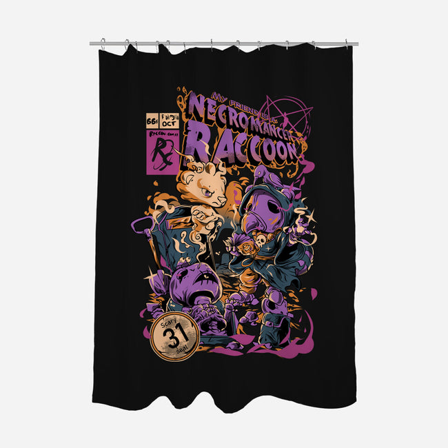 Necromancer Raccoon-None-Polyester-Shower Curtain-Guilherme magno de oliveira