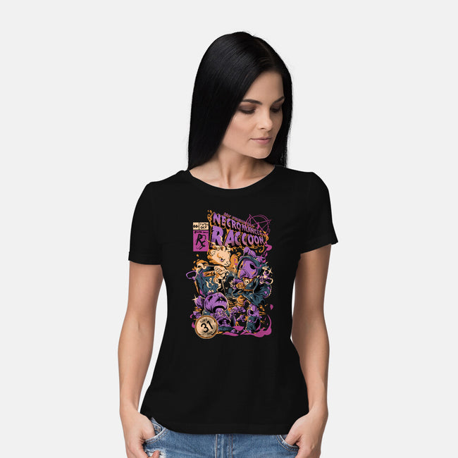 Necromancer Raccoon-Womens-Basic-Tee-Guilherme magno de oliveira