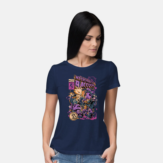 Necromancer Raccoon-Womens-Basic-Tee-Guilherme magno de oliveira