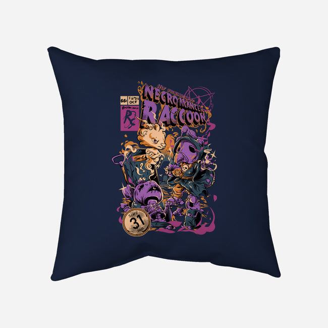 Necromancer Raccoon-None-Removable Cover w Insert-Throw Pillow-Guilherme magno de oliveira