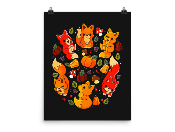 Foxes Autumn