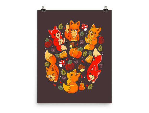 Foxes Autumn