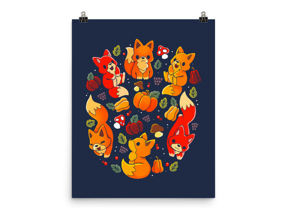 Foxes Autumn