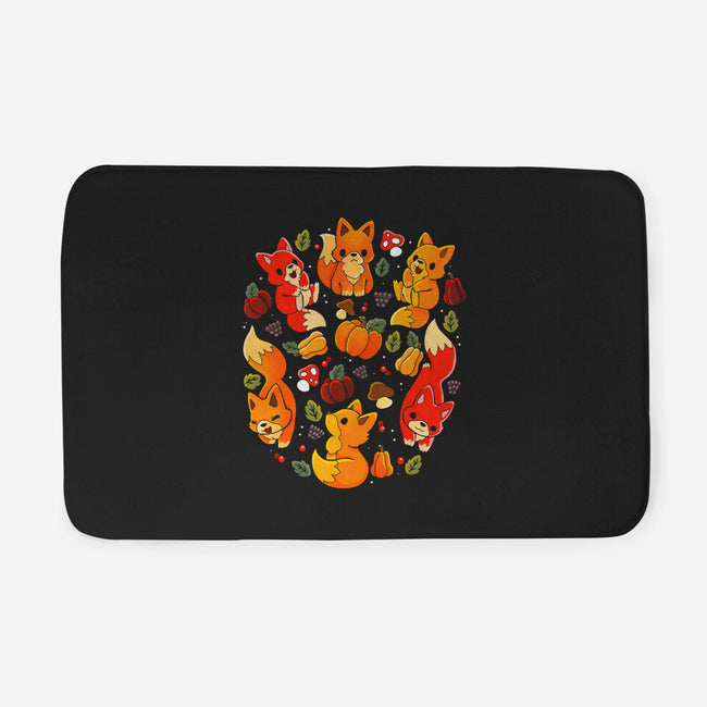 Foxes Autumn-None-Memory Foam-Bath Mat-Vallina84