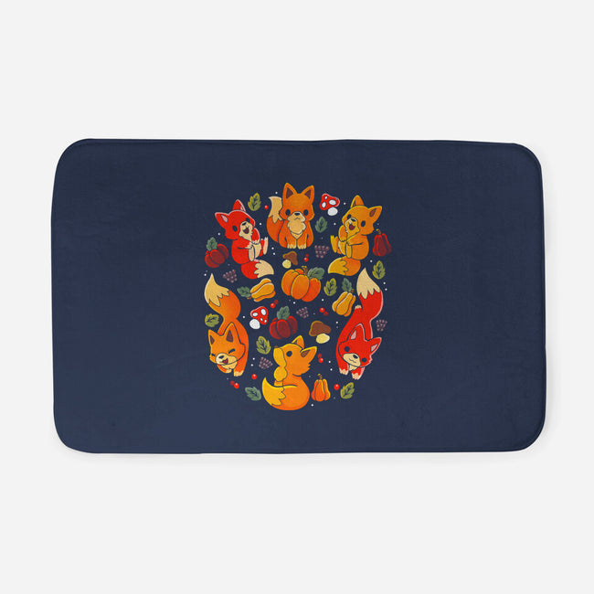 Foxes Autumn-None-Memory Foam-Bath Mat-Vallina84