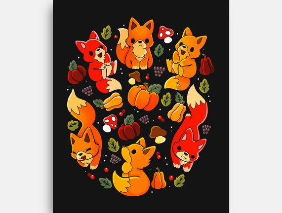 Foxes Autumn