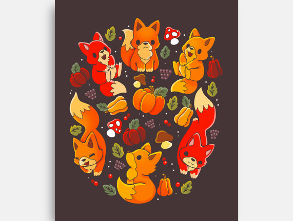 Foxes Autumn