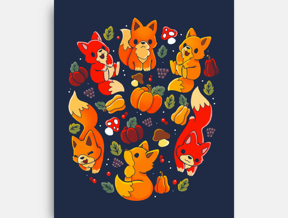 Foxes Autumn