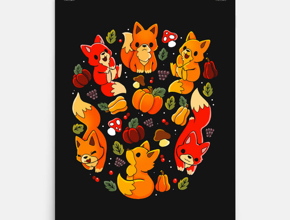 Foxes Autumn