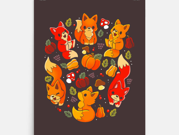 Foxes Autumn