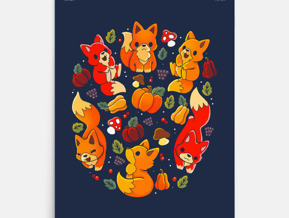 Foxes Autumn