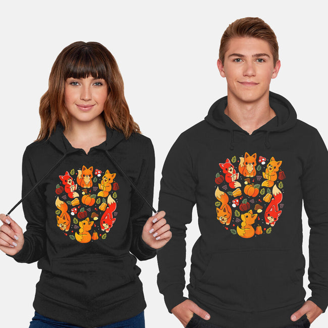 Foxes Autumn-Unisex-Pullover-Sweatshirt-Vallina84