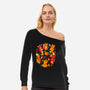 Foxes Autumn-Womens-Off Shoulder-Sweatshirt-Vallina84