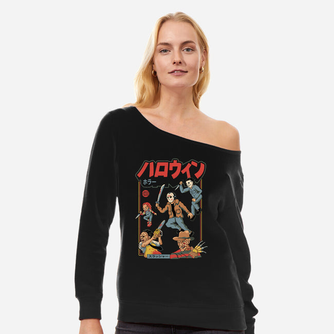 Horror Squadron-Womens-Off Shoulder-Sweatshirt-vp021