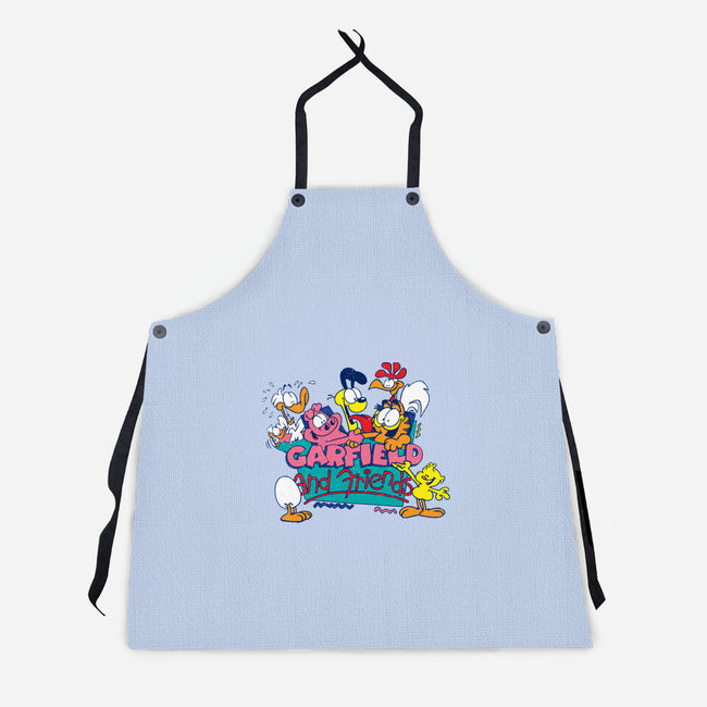 Cat And Friends-Unisex-Kitchen-Apron-dalethesk8er