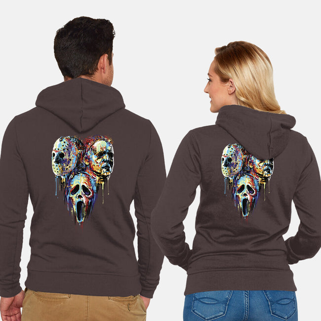 Slashers Painting-Unisex-Zip-Up-Sweatshirt-zascanauta