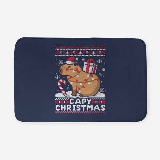 Capy Christmas-None-Memory Foam-Bath Mat-NemiMakeit