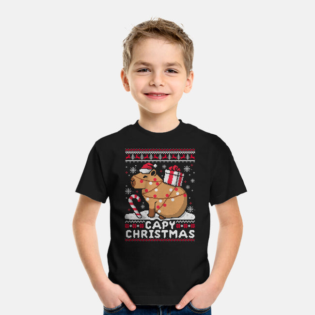 Capy Christmas-Youth-Basic-Tee-NemiMakeit
