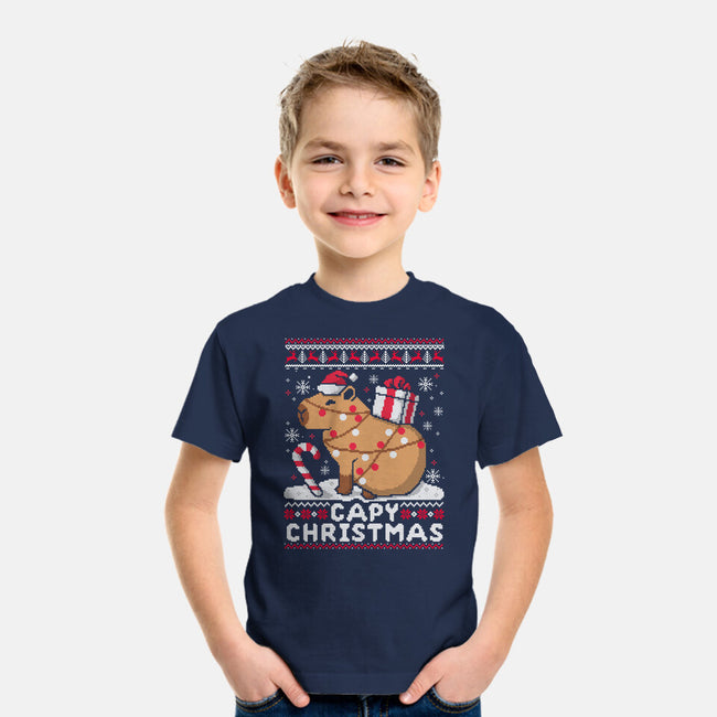 Capy Christmas-Youth-Basic-Tee-NemiMakeit