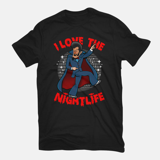 I Love The Nightlife-Womens-Fitted-Tee-Boggs Nicolas