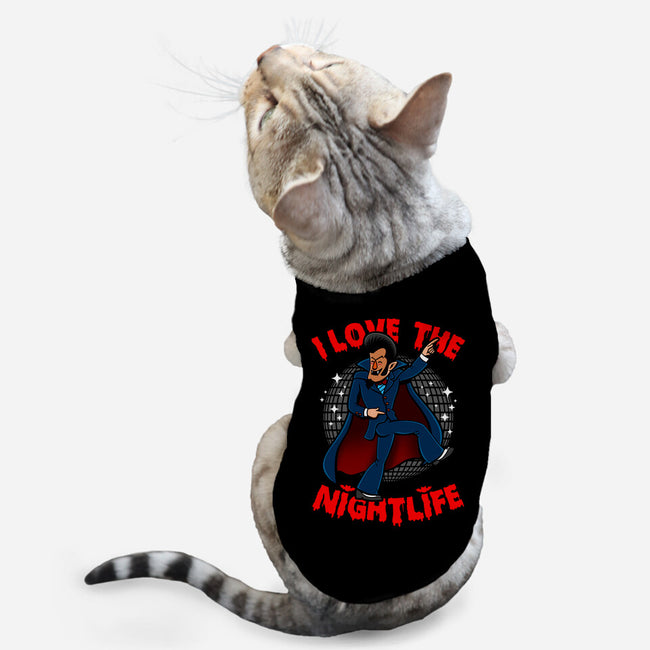 I Love The Nightlife-Cat-Basic-Pet Tank-Boggs Nicolas