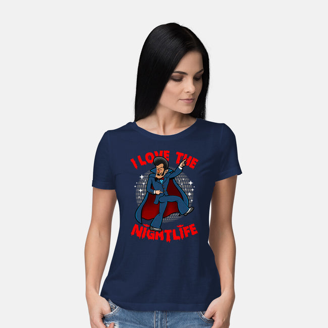 I Love The Nightlife-Womens-Basic-Tee-Boggs Nicolas