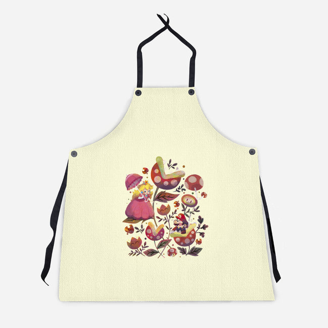 The Princess And The Plumber-Unisex-Kitchen-Apron-Gemma Roman