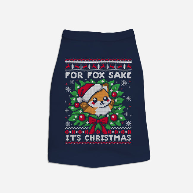 For Fox Sake It's Christmas-Dog-Basic-Pet Tank-NemiMakeit