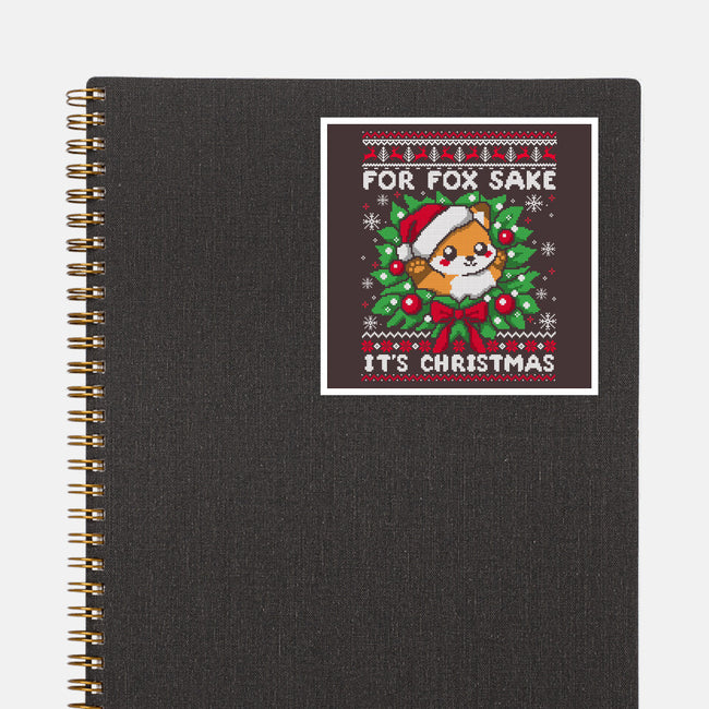 For Fox Sake It's Christmas-None-Glossy-Sticker-NemiMakeit