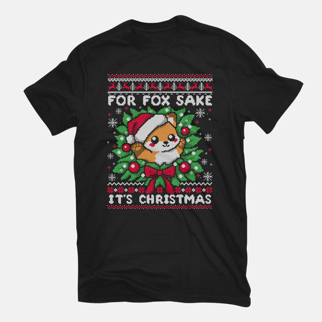 For Fox Sake It's Christmas-Unisex-Basic-Tee-NemiMakeit