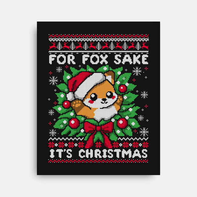 For Fox Sake It's Christmas-None-Stretched-Canvas-NemiMakeit