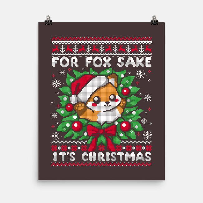 For Fox Sake It's Christmas-None-Matte-Poster-NemiMakeit